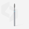 Diamond nail drill bit, “flame”, blue, head diameter 2.1 mm/ working part 8 mm