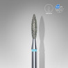 Diamond nail drill bit, “flame”, blue, head diameter 2.3 mm/ working part 10 mm