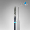 Diamond nail drill bit, “flame”, blue, head diameter 1.4 mm/ working part 8 mm