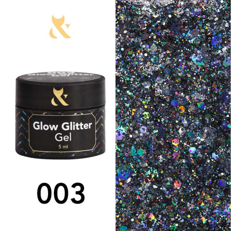 Гель-краска - Glow Glitter Gel F.O.X 003 - 5 ml