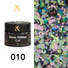 Гель-краска - Glow Glitter Gel F.O.X 010 - 5 ml