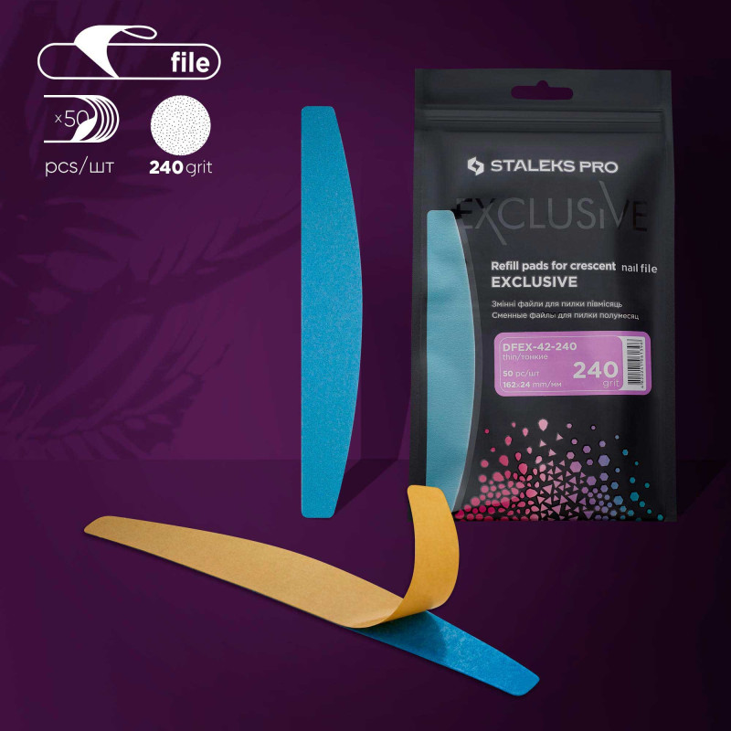 Kynsiviila kuu - Staleks Pro Exclusive 42, 240 grit (50 kpl)