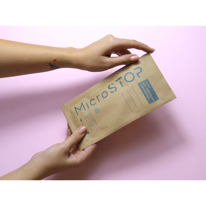 Крафт - пакеты для стерилизации в сухожаре с индикатором 100×200 мм MicroSTOP (коричневые)