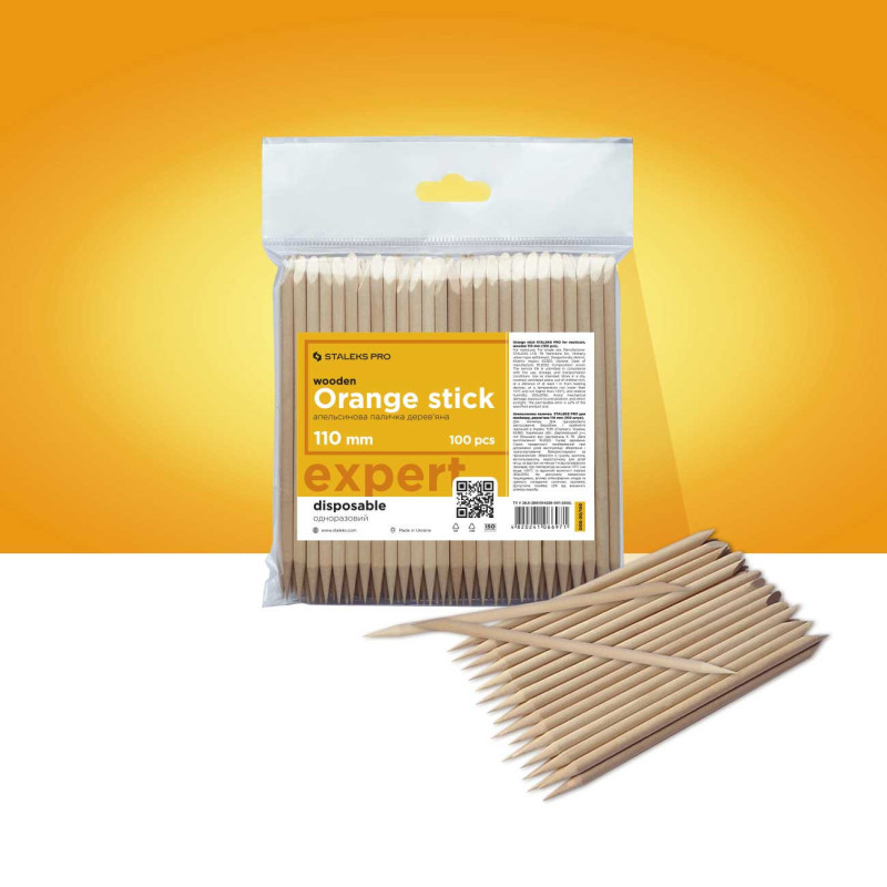 Appelsiinitikut - STALEKS PRO, puinen 110 mm (100 kpl)