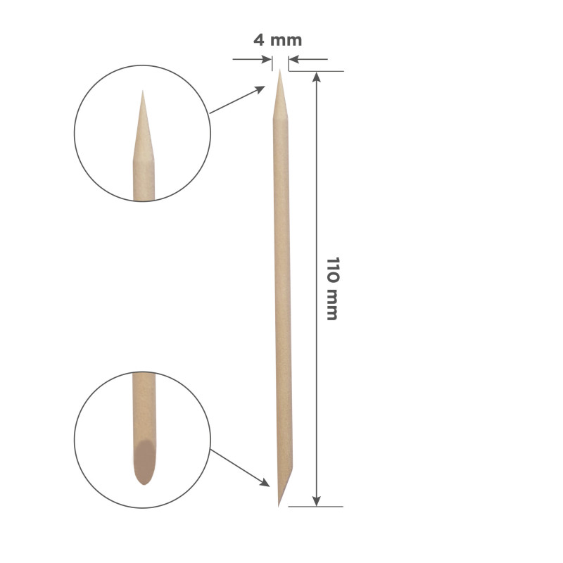 Appelsiinitikut - STALEKS PRO, puinen 110 mm (100 kpl)