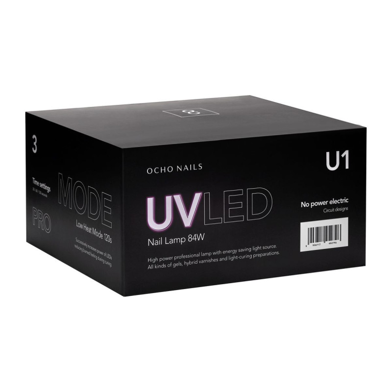 UV Lamp for manicure and pedicure OCHO NAILS 8, black - 84W