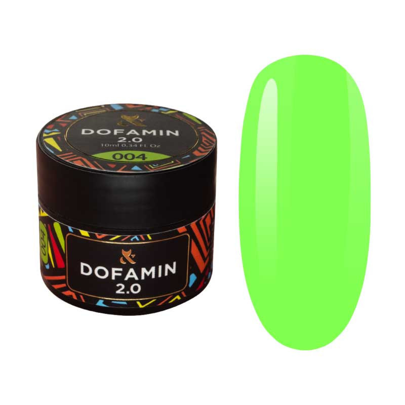 Цветное базовое покрытие для ногтей Dofamin F.O.X, 004 - 10 ml