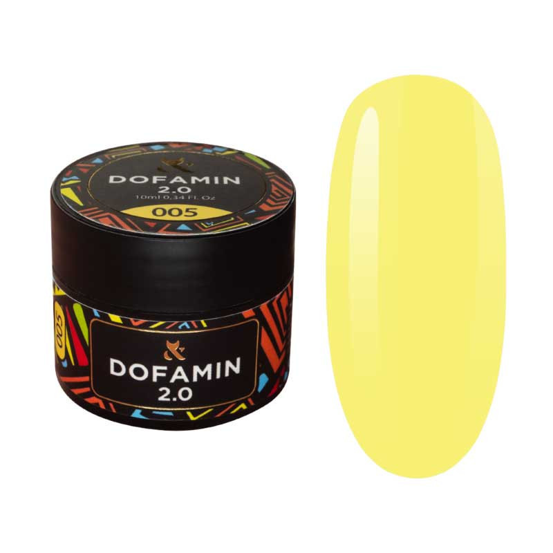 Цветное базовое покрытие для ногтей Dofamin F.O.X, 005 - 10 ml