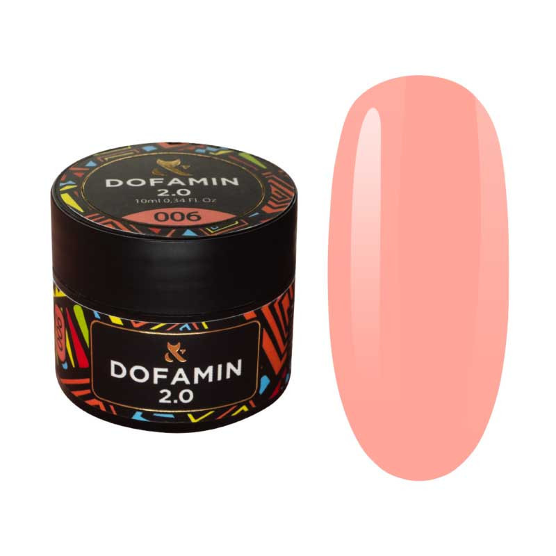 Цветное базовое покрытие для ногтей Dofamin F.O.X, 006 - 10 ml