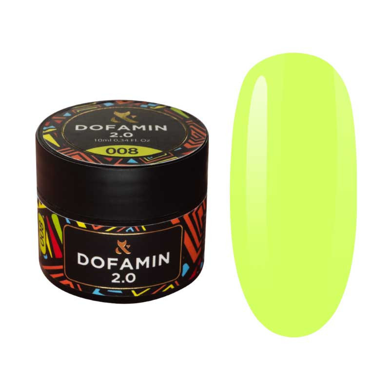 Цветное базовое покрытие для ногтей Dofamin F.O.X, 008 - 10 ml