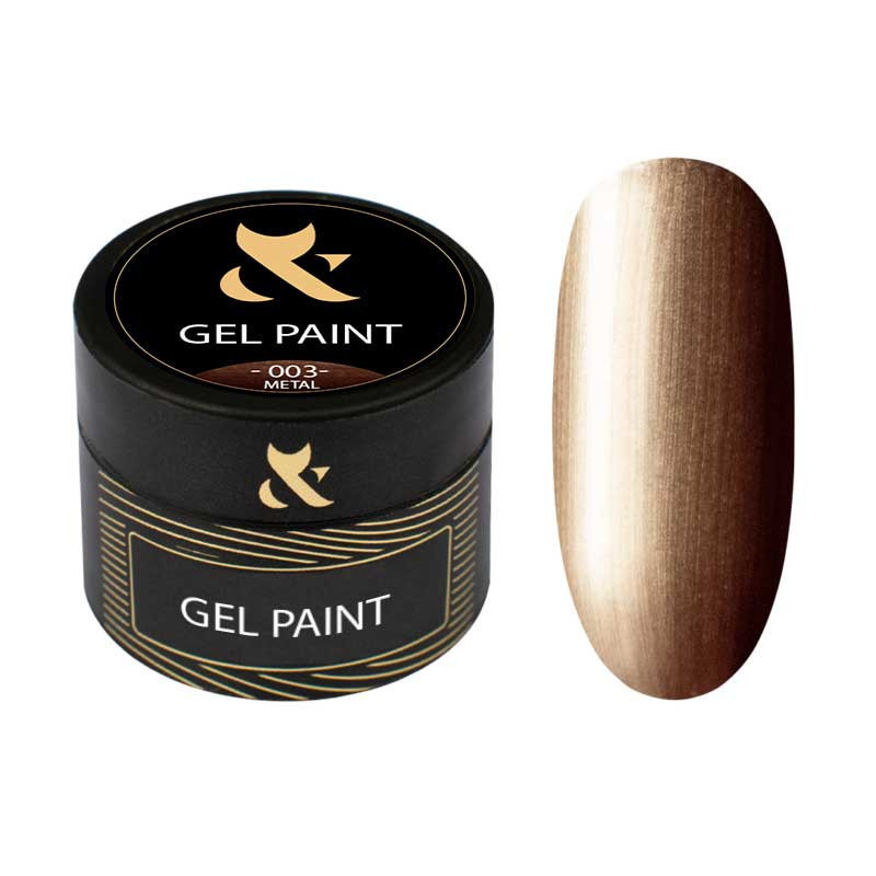 Гель-краска F.O.X Gel Paint Metal, Золото 003, 5 ml