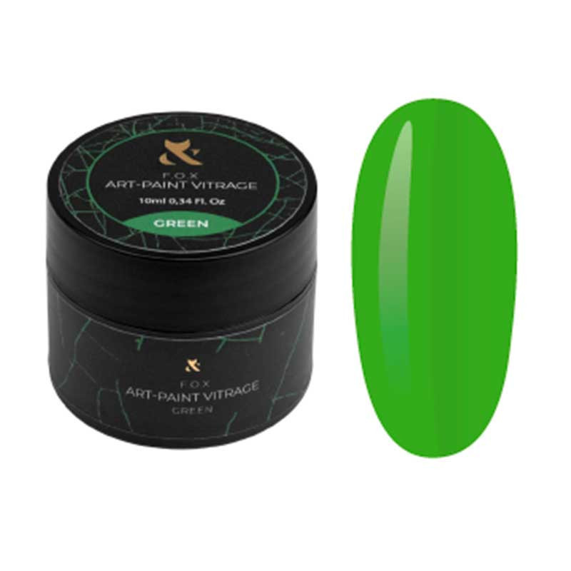 Гель-краска F.O.X Art-Paint Vitrage, Green - 10 ml