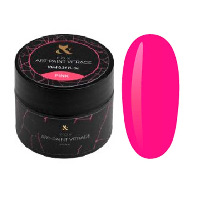 Гель-краска F.O.X Art-Paint Vitrage, Pink - 10 ml