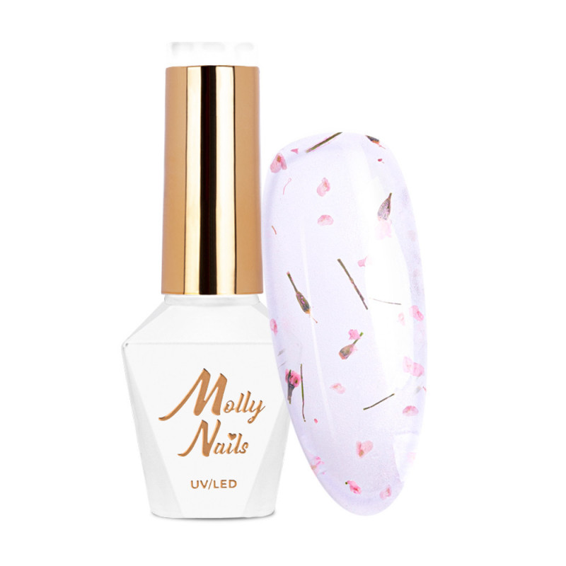 Гель - лак с сухоцветами Molly Nails Flowers Nails Hema/di-Hema free - 8g, Nr 151