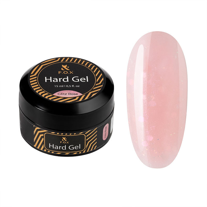 Gel costruttore - Hard gel F.O.X - Glitz Rose - 15 ml