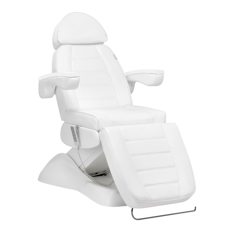 Electric cosmetic chair lux 4m white with a cradle