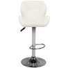 Bar stool m01 quilted adjustable white