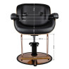 Gabbiano black venice barber chair