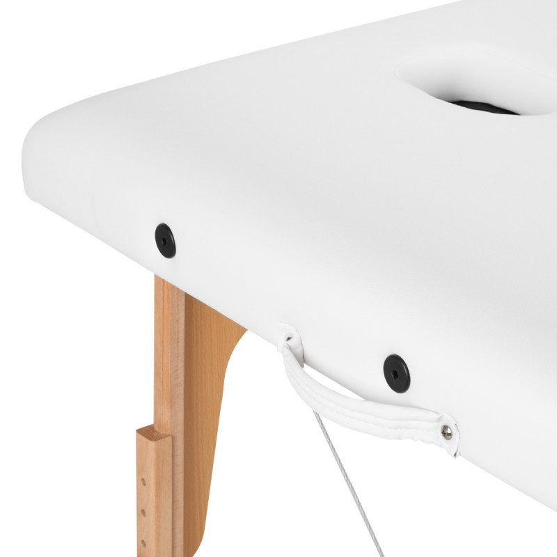 WOODEN FOLDING TABLE FOR MASSAGE COMFORT ACTIVFIZJO LUX 3 SECTIONS 190X70 WHITE