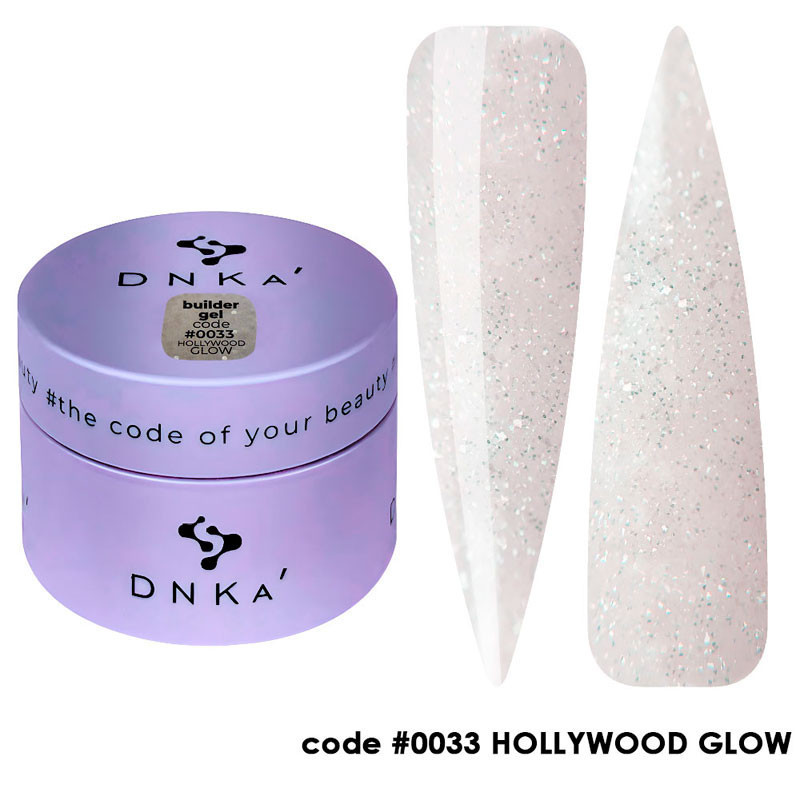 Гель для наращивания ногтей - Builder Gel DNKa No. 0033 Hollywood Glow - 30 мл