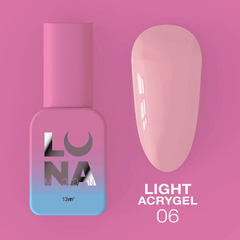 Жидкий акригель - Liquid Light Acrygel - Lunamoon Nr 6 - 13ml