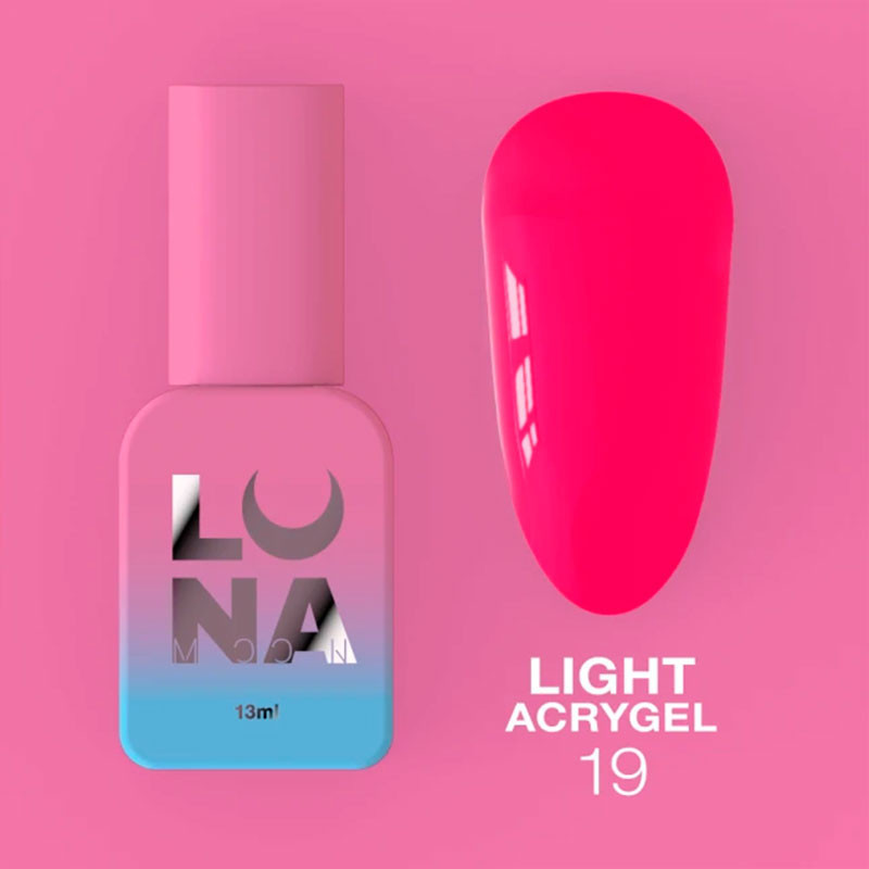 Жидкий акригель - Liquid Light Acrygel - Lunamoon Nr 19 - 13ml