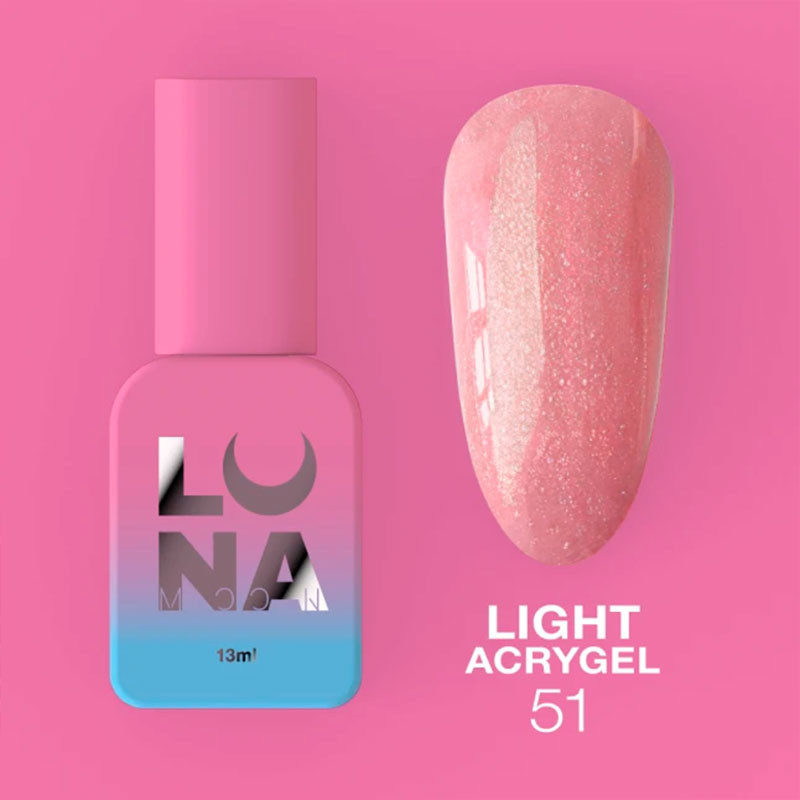 Жидкий акригель - Liquid Light Acrygel - Lunamoon Nr 51 - 13ml