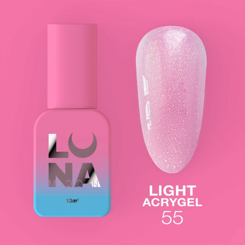 Жидкий акригель - Liquid Light Acrygel - Lunamoon Nr 55 - 13ml