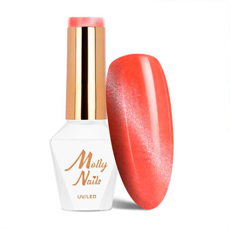 Цветной гель-лак Molly Nails Neon Flash Cat Eye 170 - 8 г