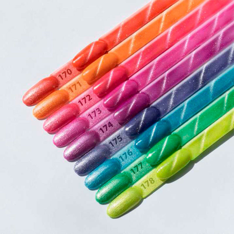 Цветной гель-лак Molly Nails Neon Flash Cat Eye 172 - 8 г