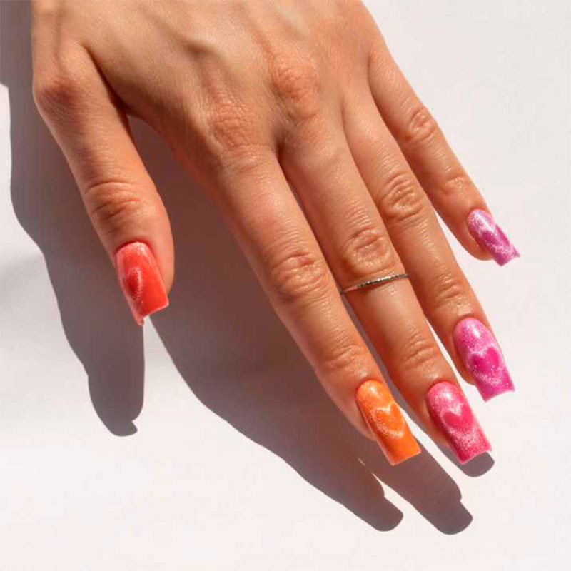 Цветной гель-лак Molly Nails Neon Flash Cat Eye 172 - 8 г