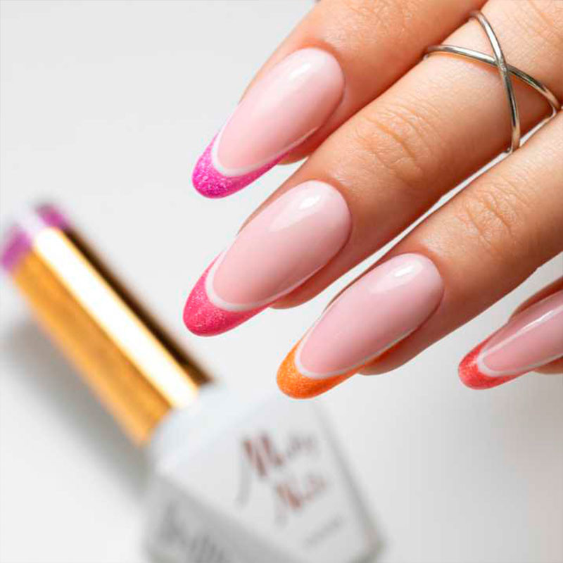 Цветной гель-лак Molly Nails Neon Flash Cat Eye 173 - 8 г