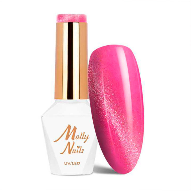 Цветной гель-лак Molly Nails Neon Flash Cat Eye 173 - 8 г