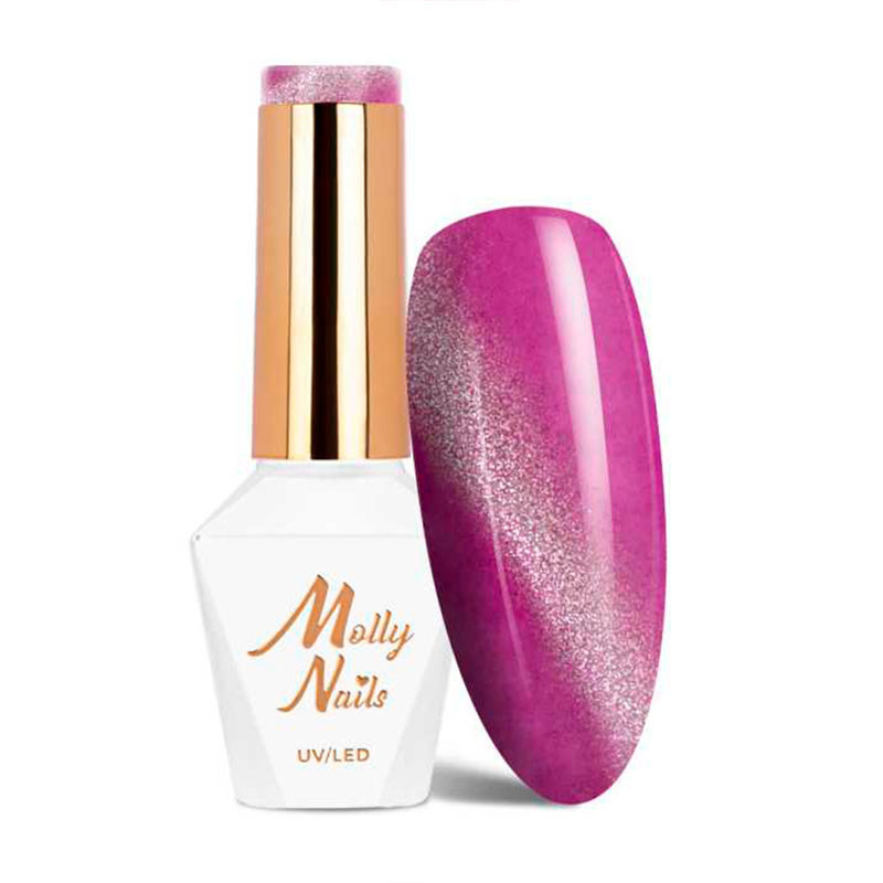 Цветной гель-лак Molly Nails Neon Flash Cat Eye 174 - 8 г