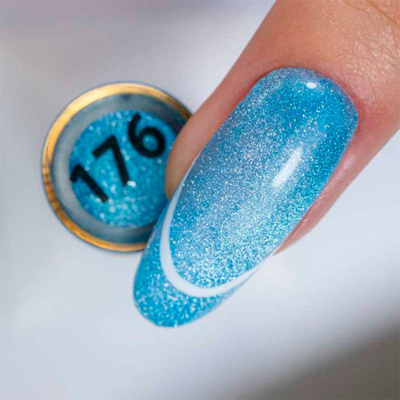 Цветной гель-лак Molly Nails Neon Flash Cat Eye 176 - 8 г