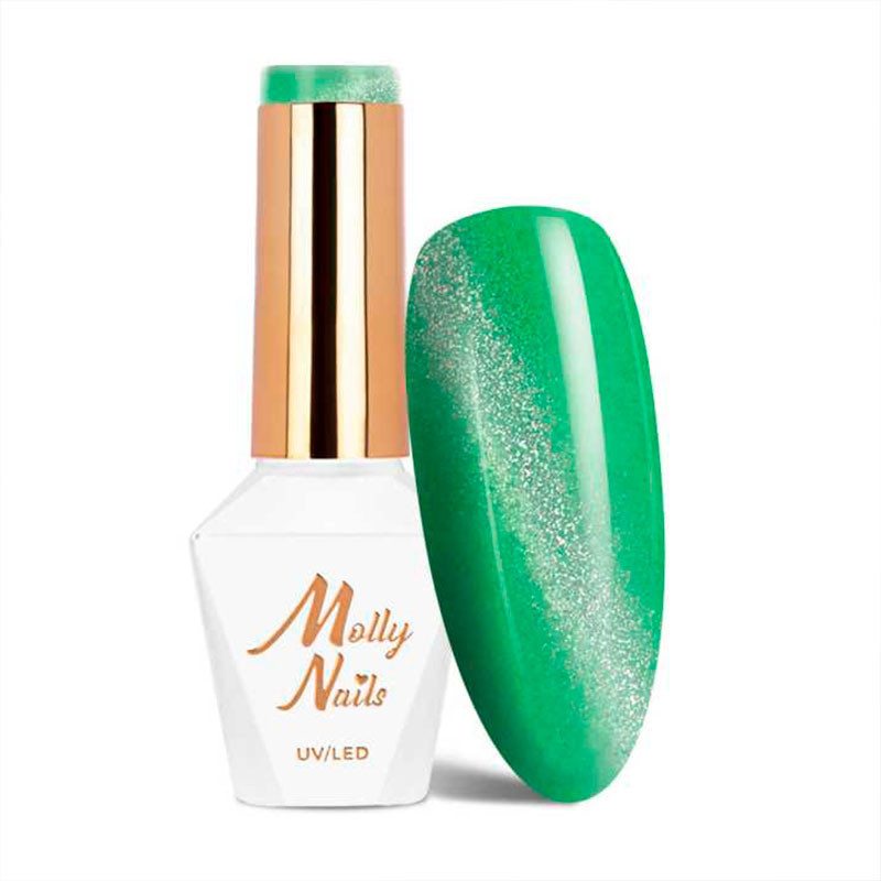 Цветной гель-лак Molly Nails Neon Flash Cat Eye 177 - 8 г