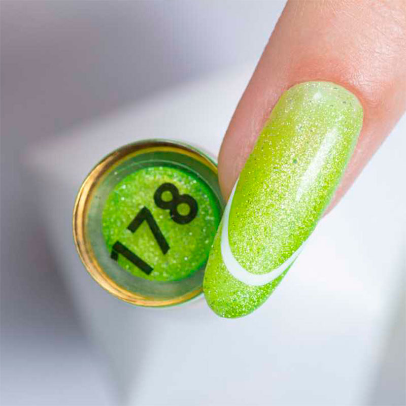 Цветной гель-лак Molly Nails Neon Flash Cat Eye 178 - 8 г