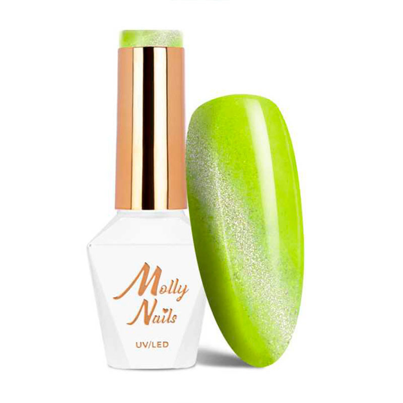 Цветной гель-лак Molly Nails Neon Flash Cat Eye 178 - 8 г