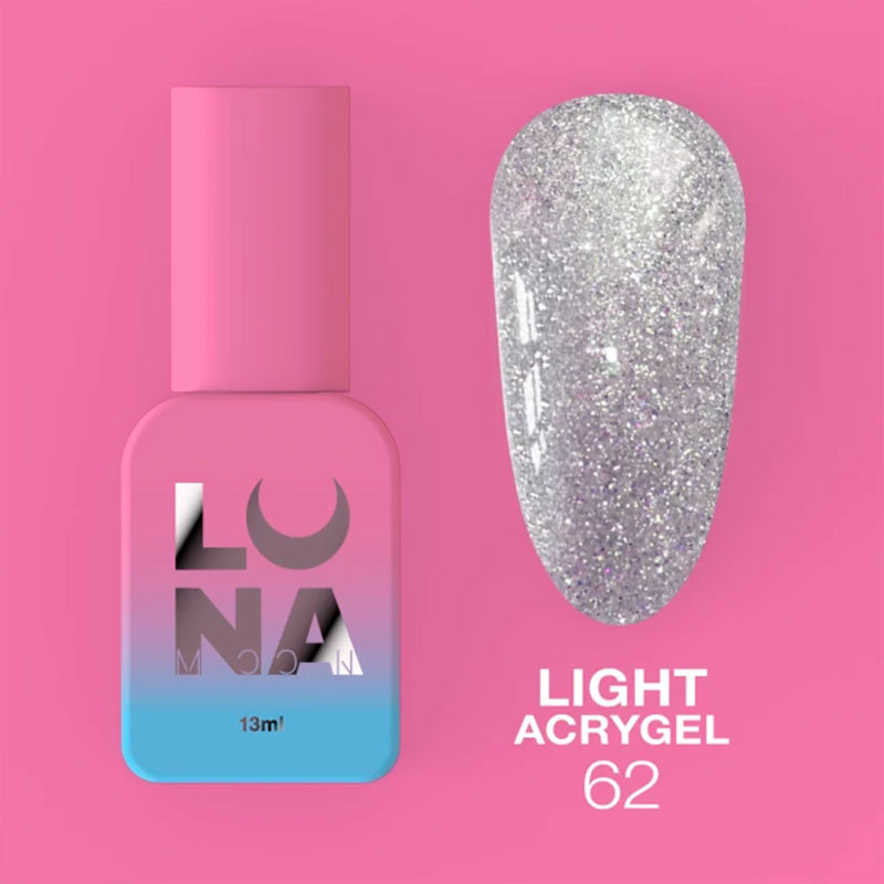Жидкий акригель - Liquid Light Acrygel - Lunamoon Nr 62 - 13ml
