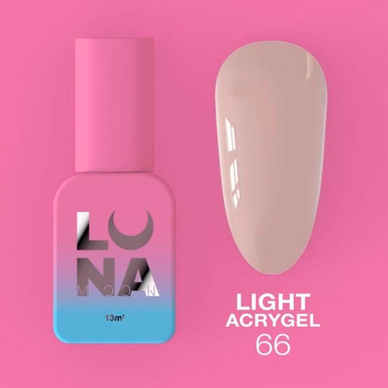 Жидкий акригель - Liquid Light Acrygel - Lunamoon Nr 66 - 13ml