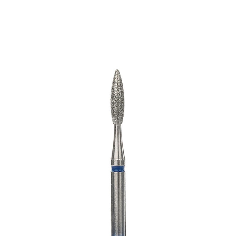 Алмазная фреза для маникюра "Пламя" - Orange Beauty Tools - Синяя - 2.0*8.0 мм