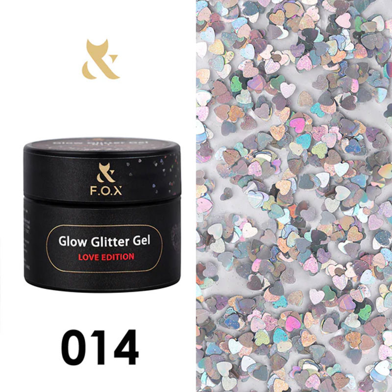 Гель-краска - Glow Glitter - Gel Love Edition F.O.X 014 - 5 ml