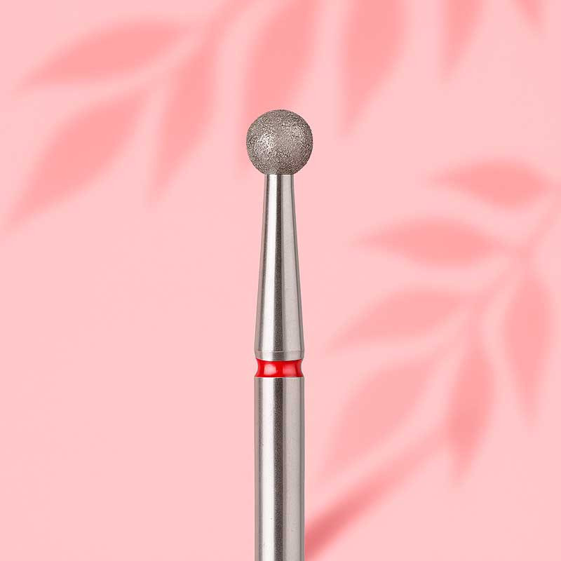 Diamond drill bits for manicure "Ball" - Orange Beauty Tools - Red - 3.5 mm