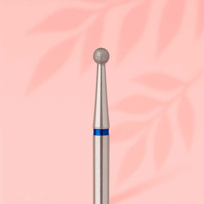 Diamond drill bits for manicure "Ball" - Orange Beauty Tools - Blue - 3.0 mm