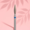 Diamond drill bits for manicure "Flame" - Orange Beauty Tools - Blue - 2.0*9.0 mm