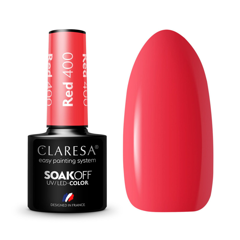 Smalto gel colorato - Claresa RED № 400, 5 ml