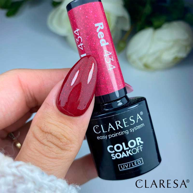 Цветной гель-лак Claresa RED № 434, 5 ml