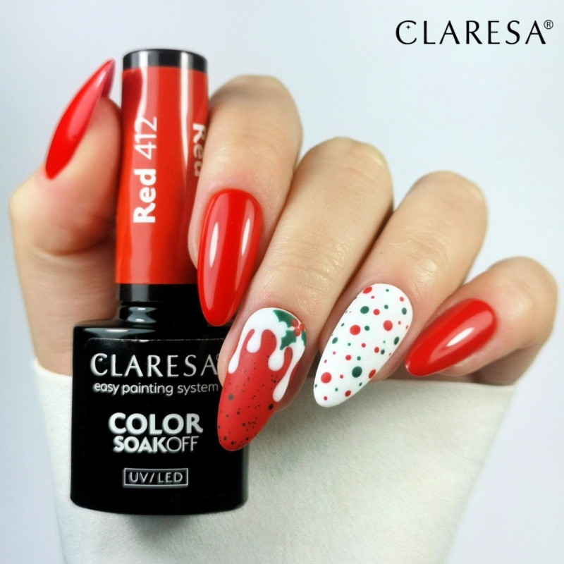 Цветной гель-лак Claresa RED № 412, 5 ml