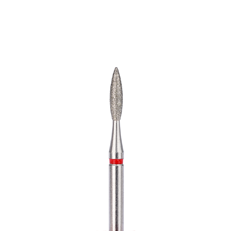 Diamond drill bits for manicure "Flame" - Orange Beauty Tools - Red - 2.0*8.0 mm