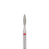 Алмазная фреза для маникюра "Пламя" - Orange Beauty Tools - Красная - 2.0*8.0 мм